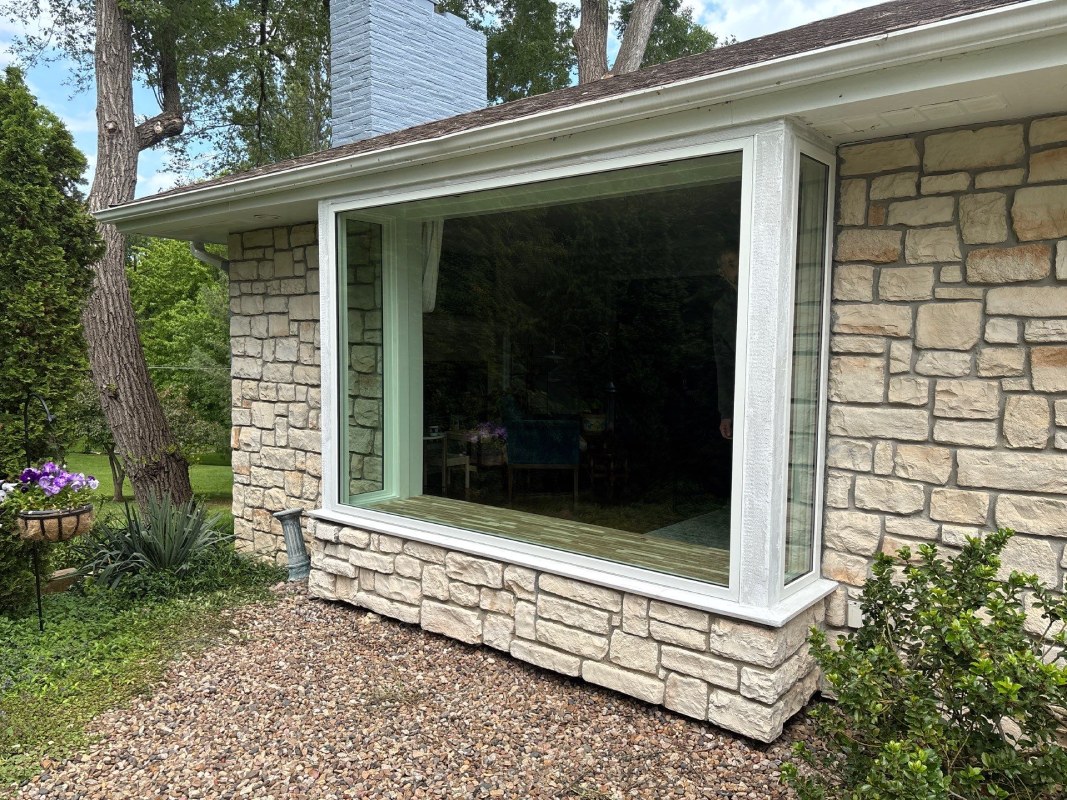 Box bay window exterior before hidden condition inspection